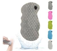 Magic Exfoliating Bath Sponge, 3D Super Soft Exfoliating Sponge, Skin Friendly and Reusable Body Scrubber for Adults Women and Men (Grey)