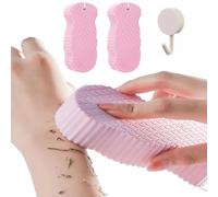 Magic Exfoliating Bath Sponge - 3D Super Soft Exfoliating Sponge - Skin Friendly and Reusable - For Adults Women and Men (2Pcs Pink)