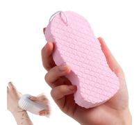 Magic Exfoliating Bath Sponge 3d Super Soft, Magic Exfoliating Body Scrubber, Scrub Sponge Shower Brush, Skin-Friendly, Deep Cleans & Removes Dead Skin (Pink)