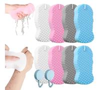 Magic Exfoliating Bath Sponge, 3d Super Soft Magic Exfoliating Body Scrubber, Skin Friendly and Reusable for Adults Women and Men (8pcs)