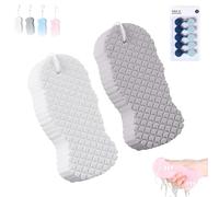 Magic Exfoliating Bath Sponge, Berosely Radiant Skin Sponge, Super Soft Exfoliating Bath Sponges Reusable, For Face & Body Skin Adults Children (White+Gray)