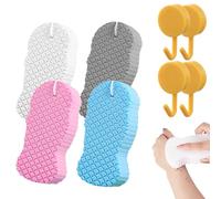 Magic Exfoliating Bath Sponge Body Scrubber, 3D Super Soft Exfoliating Bath Sponge, Skin Friendly and Reusable for Adults Women and Men-Gentle cleansing (4pcs)