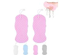 Magic Exfoliating Bath Sponge,Radiant Skin Sponge,3D Super Soft Exfoliating Bath Sponges, Bodyexfoliating Massager Brush, Dead Skin Remover for Body & Face (Pink2PCS)