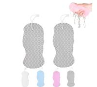 Magic Exfoliating Bath Sponge,Radiant Skin Sponge,3D Super Soft Exfoliating Bath Sponges, Bodyexfoliating Massager Brush, Dead Skin Remover for Body & Face (Gray2PCS)