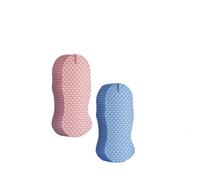 Magic Exfoliating Bath Sponge, Super Soft 3D Body Scrubber for Gentle Dead Skin Removal, for All Skin Types, Multiple Textures Exfoliating Sponge for Adults Women and Men Kids (2pcs*D)