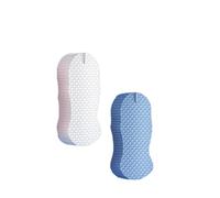 Magic Exfoliating Bath Sponge, Super Soft 3D Body Scrubber for Gentle Dead Skin Removal, for All Skin Types, Multiple Textures Exfoliating Sponge for Adults Women and Men Kids (2pcs*F)