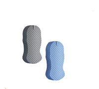 Magic Exfoliating Bath Sponge, Super Soft 3D Body Scrubber for Gentle Dead Skin Removal, for All Skin Types, Multiple Textures Exfoliating Sponge for Adults Women and Men Kids (2pcs*B)