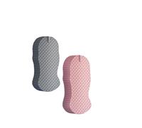 Magic Exfoliating Bath Sponge, Super Soft 3D Body Scrubber for Gentle Dead Skin Removal, for All Skin Types, Multiple Textures Exfoliating Sponge for Adults Women and Men Kids (2pcs*C)