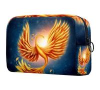 Magic Firebird Trousse à cosmétiques pour femme, trousse de toilette de voyage, grande pochette de maquillage pratique avec fermeture éclair, multicolore, 18.5x7.5x13cm/7.3x3x5.1in, Trousse de