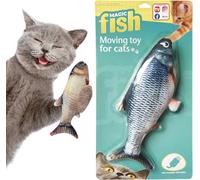 Magic Fish das Original - Jouet pour chats, poisson frétillant, avec menthe, USB, peluche, 32 cm - de la publicité TV