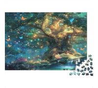 Magic Forest Casse-tête 1000 Pièces avec Clic Parfait, Puzzle d'art l'arbre magiqueénigme De Compétence Logique pour Une Activité Zen, Puzzle Cadeau d'anniversaire 52x38cm/1000pcs