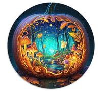 Magic Forest Inside A Citrouille,Puzzles pour Adultes 1000pcs (67.5x67.5cm),Jeux De Défi