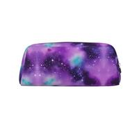 Magic Galaxy Sky Étui à crayons en cuir 3D avec doublure en PVC Violet