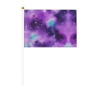 Magic Galaxy Sky Mini drapeaux de poche pour ouverture, bar, bureau, défilés, Coupe du monde et événements sportifs Violet