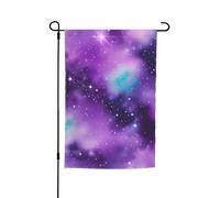 Magic Galaxy Sky Purple Print All Season Garden All Season Outdoor Flag Yard Decor For Patios Flags