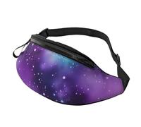 Magic Galaxy Sky Purple Print Sac banane unisexe réglable sécurisé pour voyage, randonnée, cyclisme et course à pied