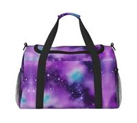 Magic Galaxy Sky Sac fourre-tout de voyage violet - Grand sac de courses réutilisable, sac de vacances, sac de sport avec bandoulière réglable, noir, taille unique, Noir , Taille unique