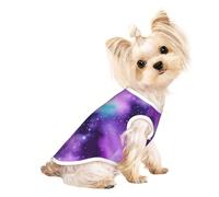 Magic Galaxy Sky T-shirt sans manches pour animal domestique Imprimé violet