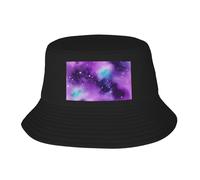 Magic Galaxy Sky Violet Imprimé Chapeau de pêcheur fonctionnel adulte Chapeau cloche respirant pour activités de plein air Casquette
