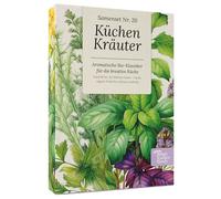 Magic Garden Seeds Boîte de graines d'herbes de cuisine bio avec 9 classiques, basilic, persil, romarin, thym et plus encore pour la cuisine créative, le balcon et le jardin
