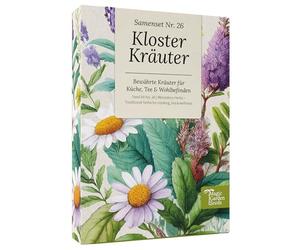 Magic Garden Seeds coffret de graines d’herbes de monastère avec 9 plantes | Camomille, millepertuis, sauge et thym • Pour pharmacie familiale et herbes pour infusion • Diversité traditionnelle d’herbes