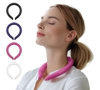 Magic Gel Collier Rafraîchissant - Anneau de Glace Portable pour le Cou - Gaine de Gel Réutilisable pour les Athlètes et Travailleurs Extérieurs - Rose