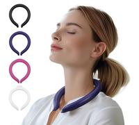 Magic Gel Collier Rafraîchissant - Anneau de Glace Portable pour le Cou - Gaine de Gel Réutilisable pour l’Extérieur - Lot de 2, Marine et Rose