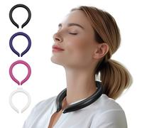 Magic Gel Collier Rafraîchissant - Anneau de Glace Portable pour le Cou - Gaine de Gel Réutilisable pour l’Extérieur - Lot de 2, Noir et Blanc