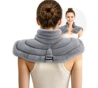 Magic Gel Coussin Chauffant Micro-ondable pour Nuque et Épaules, Écharpe Chauffante Lestée à Chaleur Humide, Compresse Chaude Réutilisable en Peluche Douce