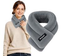 Magic Gel Moist Heat Neck Wrap - Grey, Chauffe-Cou à Chaleur Humide avec Billes d'Argile, Écharpe Chauffante Douce pour Raideurs, Tensions Musculaires & Thérapie