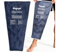 Magic Gel Pack de Glace en Gel pour Jambe et Cuisse - Poche de Glace Réutilisable Thérapie par le Froid - Réduit Douleur, Gonflement et Inflammation - Entorses et Arthrose - Gris