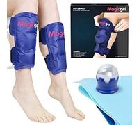 Magic Gel Pack de Glace pour Tibia - Soulagement de la Douleur de Périostite Tibiale - Poche de Glace Avec Bandes d'Etirement (Soutien de Jambe pour Syndrome Stress Tibial)