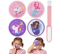 Magic Gel Packs Froids Enfants avec Sangle Réglable, Lot de 4 Mini Poches Gel Licorne, Réutilisables, Compresse Chaud/Froid pour Tête, Genou, Coude, Bosses et Ecchymoses