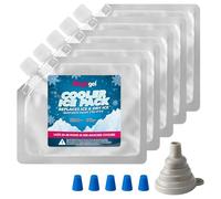 Magic Gel Pain de Glace - Lot 5X Pain de Glace 19 x 16 cm pour Sac Isotherme Panier Pique Nique Boîte à Lunch - Bloc de Glace Refrigerant 350 ML Réutilisable Froid Jusqu'à 8h
