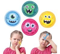 Magic Gel Poche de Gel Chaud Froid pour Enfant - Lot de 4 - Patch de Glace Avec Image Amusante de Petits Monstres - Compresse de Froid Piqure Insecte - Pain de Glace Reutilisable