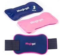 Magic Gel Poche de Glace en Gel avec Sangle - 28x14cm Lot de 2 - Poches de Froid pour Genou & Cheville - Compresse à Glace Froide Versatile - Vessie de Froid Réutilisable & Durable