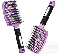 Magic Hair Brush-Instant Detangling-Boar Bristles & Nylon-Anti-Breakage & Anti-Static-For Curly,Smooth,Thick Or Thin Hair-Men,Women,Kids.[O2]