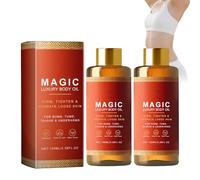 Magic-Huile pour le corps avec 99% d'ingrédients naturels | Huile de soin (200 ml) pour peaux Fines ridules et sèches | Raffermit, améliore l'Élasticité et Hydrate en profondeur