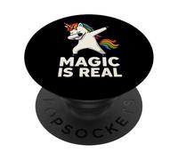 Magic is Real Unicorn Positivity Graphic PopSockets PopGrip Adhésif