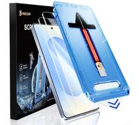 MAGIC JOHN Lot de 2 films de protection d'écran en verre trempé pour Samsung Galaxy S25/S24 (6,2"), élimination de la poussière automatique, film de protection d'écran ultra transparent, sans bulles