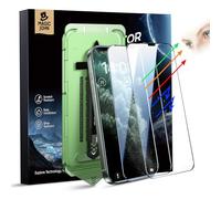 MAGIC JOHN Lot de 2 films de protection d'écran pour iPhone 11 Pro/iPhone XS/iPhone X (5,8") - Protection des yeux - Arnti Blue Light - HD Clear - Élimination automatique de la poussière - Film de