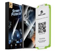 MAGIC JOHN Lot de 2 films de protection d'écran pour Samsung Galaxy S22 Ultra (6,8"), film céramique [non verre], compatible avec les empreintes digitales, installation facile, résistant aux chocs,