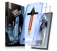 MAGIC JOHN Verre Trempé pour Samsung Galaxy S24 Ultra Facile à Installer | Lot de 2, Transparent HD, 9H Protection D'écran, Anti-Poussière, Anti-Bulles, Anti-Rayures, Dépoussiérage Automatique