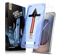 MAGIC JOHN Verre Trempé pour Samsung Galaxy S25 Ultra Facile à Installer | Lot de 2, Transparent HD, 9H Protection D'écran, Anti-Poussière, Anti-Bulles, Anti-Rayures, Dépoussiérage Automatique