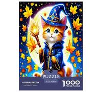 Magic Kitten Puzzle 1000 Pièces pour Adultes Et Enfants À Partir De 12 Ans Jeu Cadeau Unique Divertissement Créatif Cadeau Classiques - Activité Familiale Parfaite 70x50cm/1000pcs