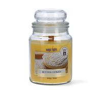 Magic Lights - Bougie Giara 510 gr Vanille Butter Cookies avec cire végétale min. 75% - mèche en bois naturel qui éclate, Made in Italy