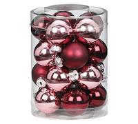 Magic Lot de 20 boules de Noël en verre 3 cm Décorations de Noël Boules de Noël Boules d'arbre Décoration de Noël Couleur : Berry Kiss (baie)