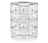 Magic - Lot de 20 boules de Noël en verre de 6 cm Boules de Noël - Couleur : Iris transparent.