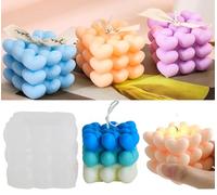 Magic Love Cube Moules géométriques en silicone pour savon, cire, loisirs créatifs
