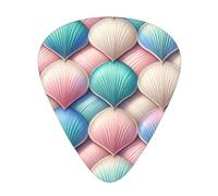Magic-Mermaid Lot de 12 médiators en forme de sirène avec 3 épaisseurs et boîte de rangement, médiators en ABS pour guitare basse électrique